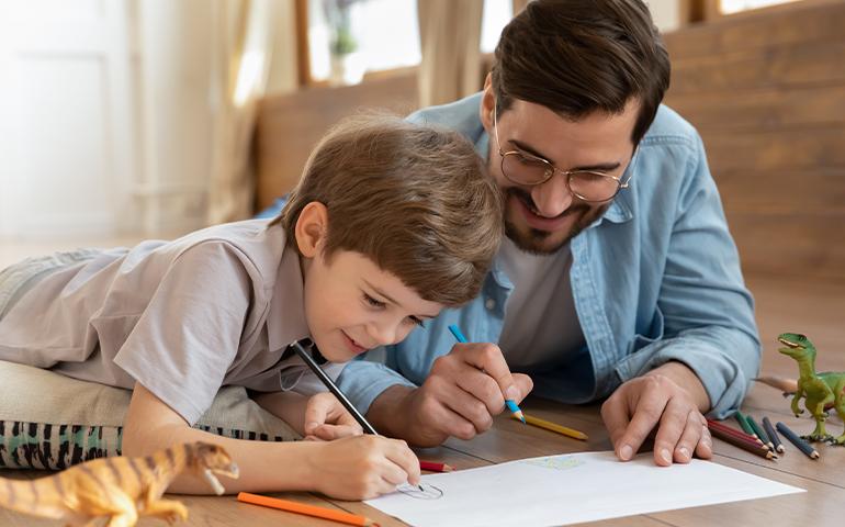 Je l’aide à décompresser après l’école !